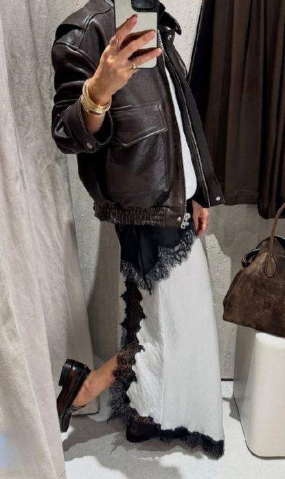 Шикарна спідниця Zara zw collection з мережевом. Хіт сезону. New