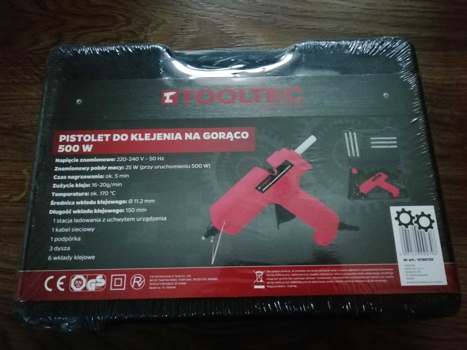 Nowy pistolet do klejenia na gorąco 500 W w walizce