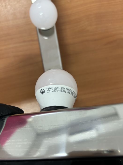 Candeeiro LED de parede, aço inoxidável