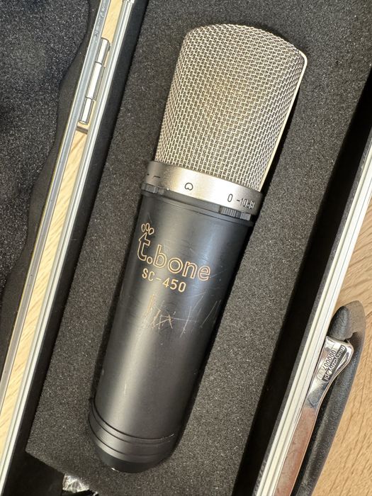Mikrofon pojemnościowy t.bone SC-450 + walizka + zawieszenie