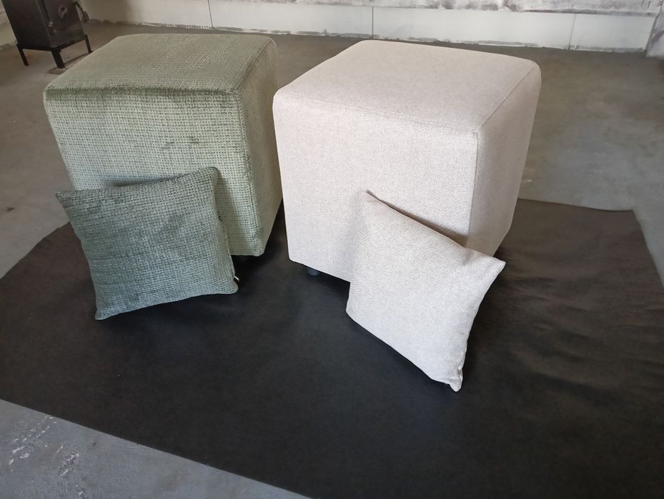 Pufa tapicerowana z poduszką w kpl na zamówienie!