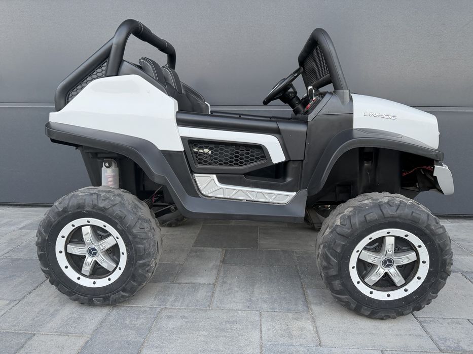 Auto Na Akumulator dla dziecka Mercedes Unimog Biały