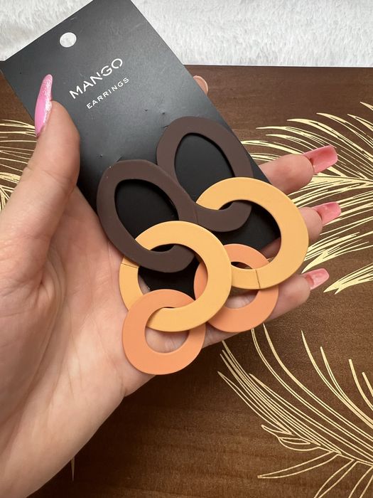 Kolczyki Mango Earrings stal nierdzewna boho etno hippie długie