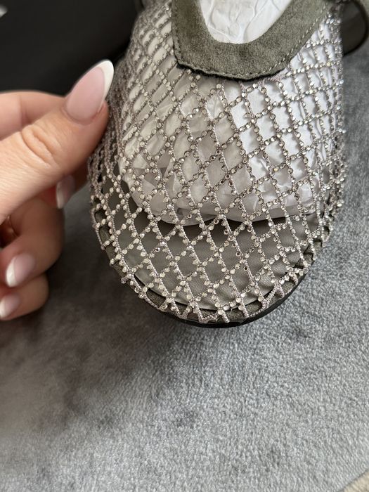 Балетки сетка alaia со стразами