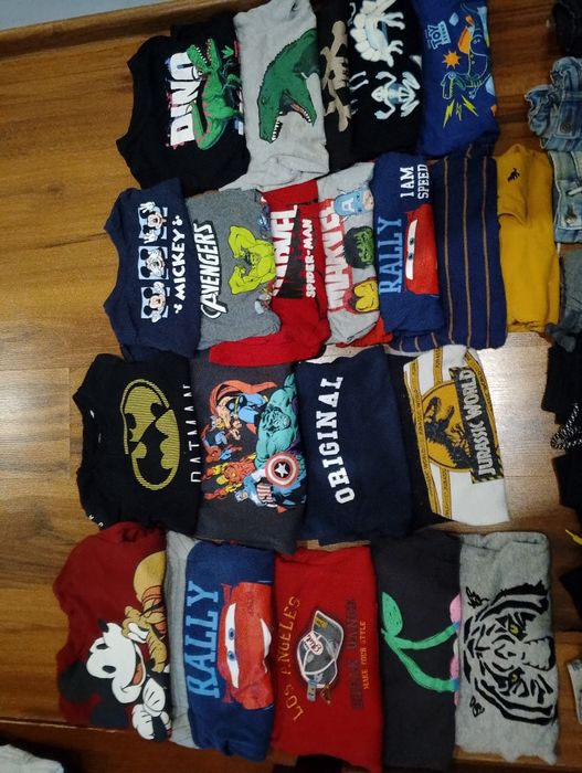 Paka ubrań 80 szt.dla chłopca 92-98 cm