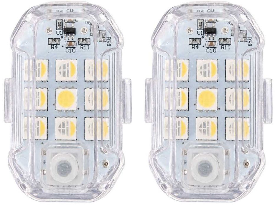 Lampy stroboskopowe LED 7 kolorów pilot ostrzegawcze 2 szt