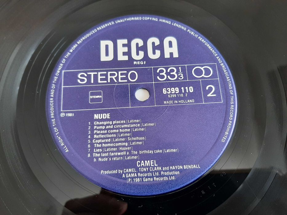 Camel - Nude - Holanda - Vinil LP