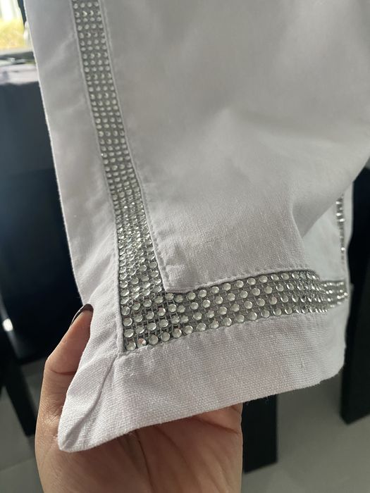 Bialy bieznik z cyrkoniami home&you