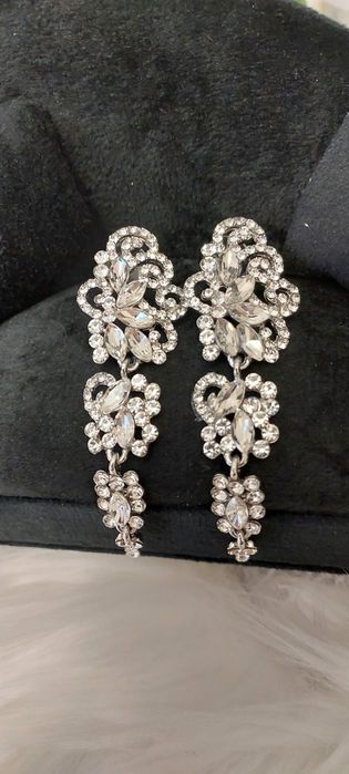 Przepiękne kolczyki cyrkonie ślubne