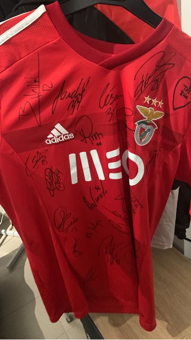 Camisa SL Benfica 2014–2015 Oficial Nº10 Leandro – Autografada