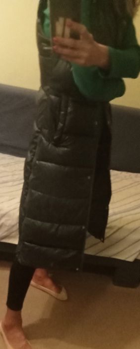 Bezrękawnik długi damski,nowy,r.36,piękna zieleń