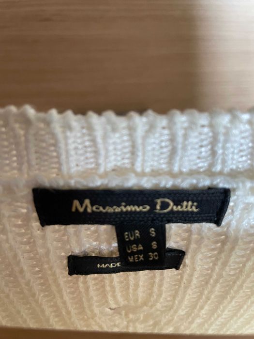 Sweter Massimo Dutti biały rozmiar S