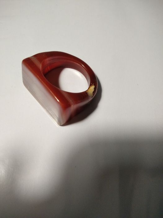 Кольцо натуральный сердолик