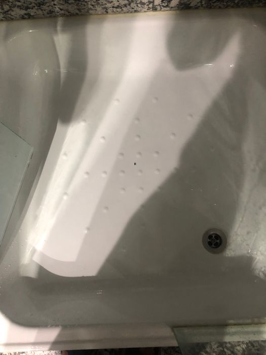 Conjunto poliva e resguardo em vidro vidro