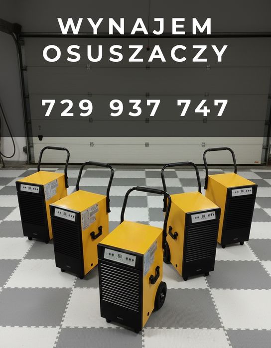 Wynajem Osuszaczy  Powietrza 55L/24h Zalania Wilgoć Remonty