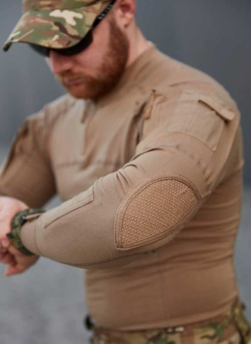 Тактичний убакс з довгим рукавом армійський убакс койот бойова сорочка