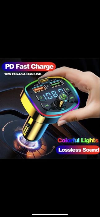 FM-трансмиттер (модулятор) з вольтметром 3.1А