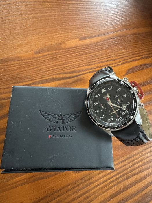 Zegarek Męski Aviator F-Series Chronograf – Styl Pilot, World Time