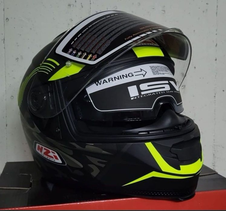 Capacete NZI Eurus 2 Desert Black / Yellow Matt ( NOVOS )