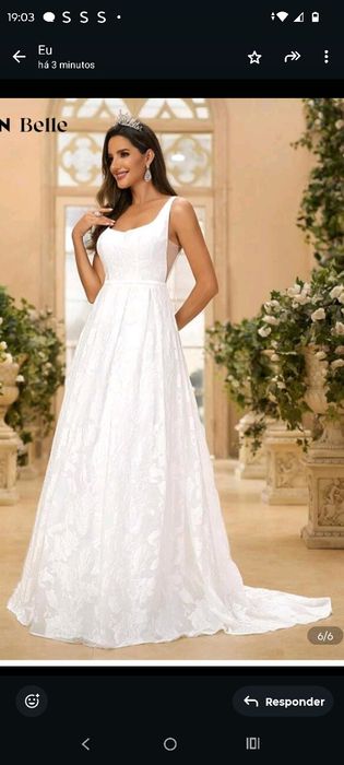 Vestido de noiva ,comprado na shein nunca foi usado  tamanho L