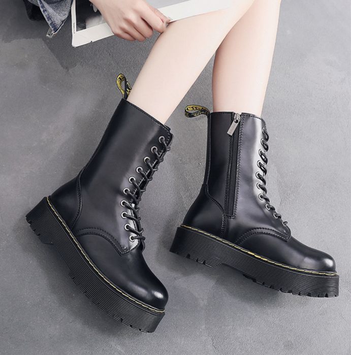 Glany platforma koturna workery goth punk jadon 10 oczek