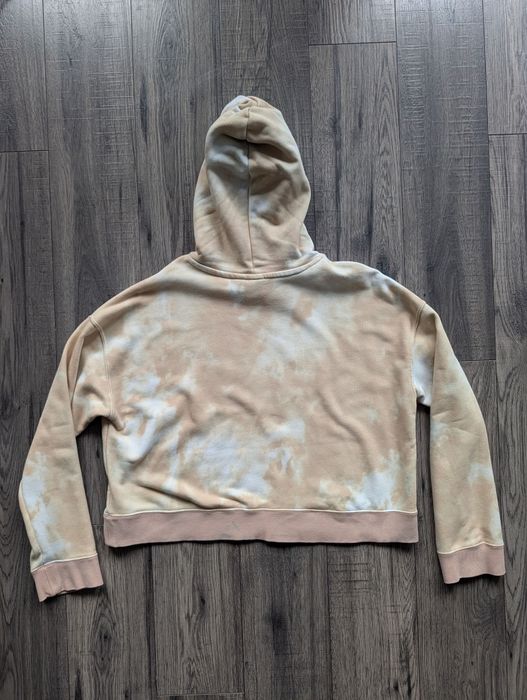 Adidas bluza z kapturem krótka tie dye