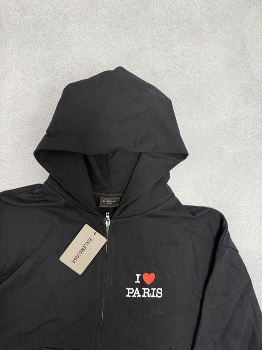 зип худи Balenciaga I love Paris cropped S M L