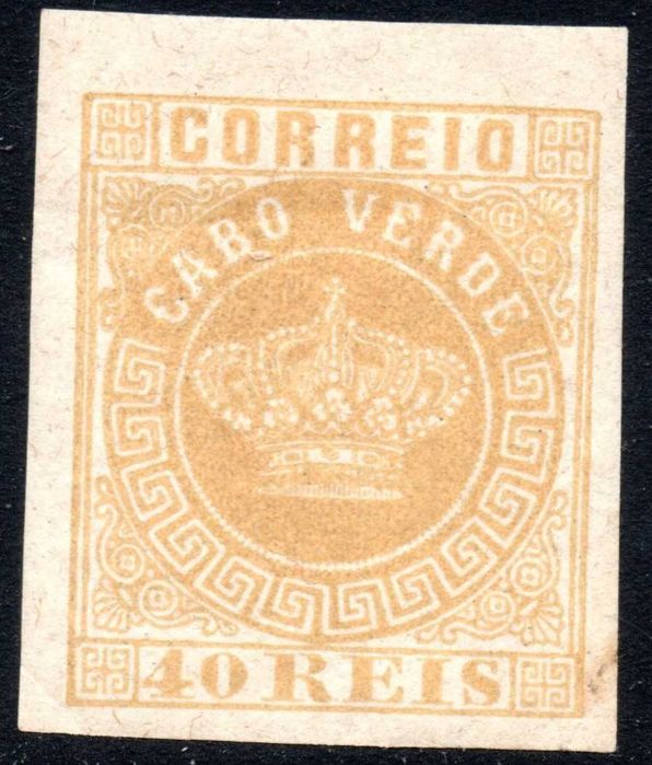 Selos Portugal ex-colónias 1881-85 Cabo Verde 40 reis n/ denteado NOVO
