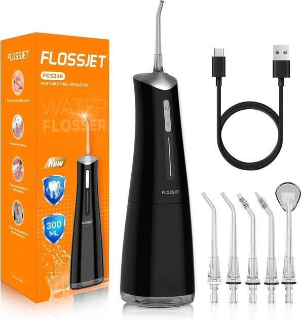 Іригатор для ротової порожнини FlossJet FC5240 300 мл, 4 режими, 5 насадок