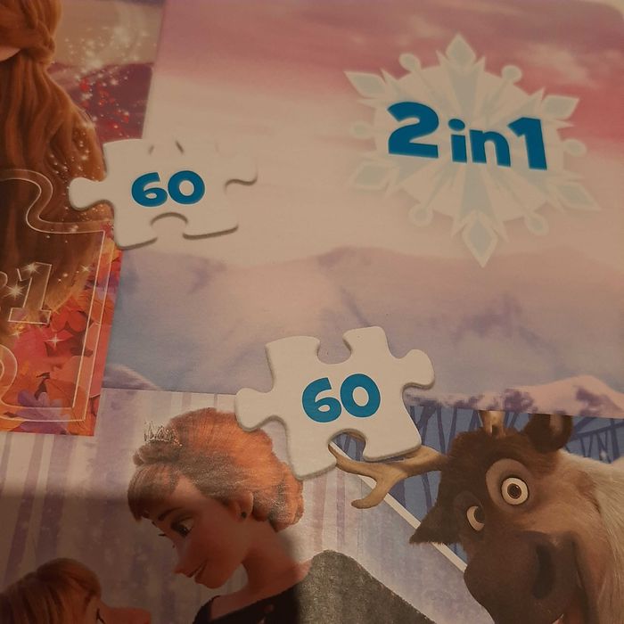 Puzzle 2x60 peças Frozen da Disney +4A