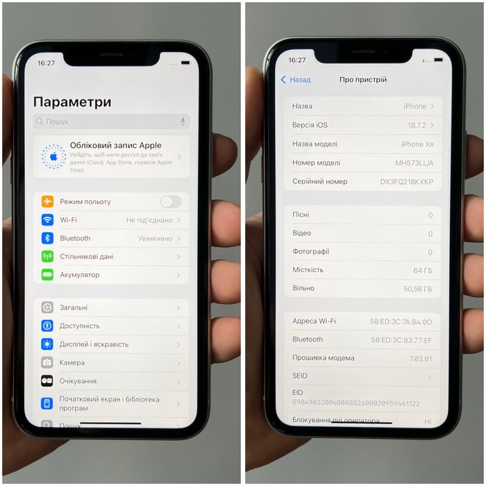iPhone XR 64 GB NeverLock 100% акум ІДЕАЛ айфон хр 64 гб білий Apple