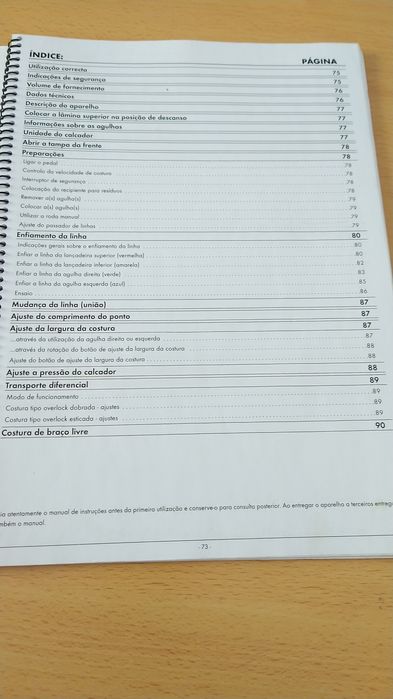 Vários livros de instruções