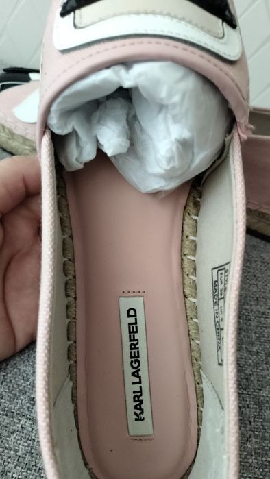 Różowe espadryle Karl Lagerfeld