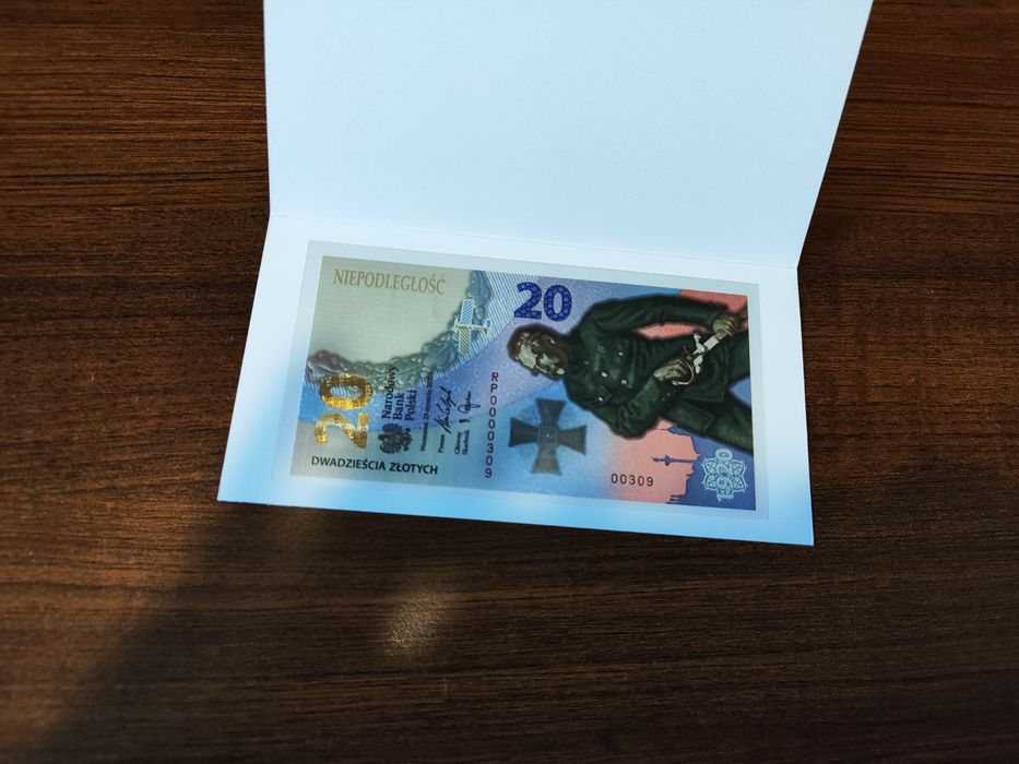 Banknot 20 zł Bitwa Warszawska niski numer 309