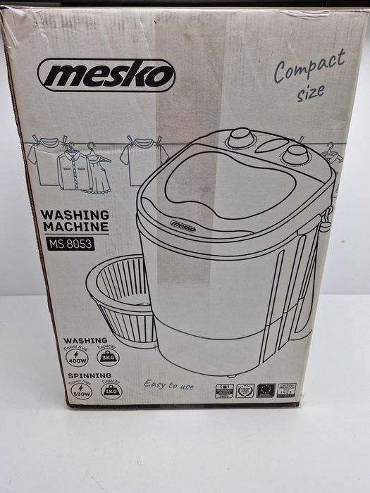 Pralko-Wirówka trustyczna MS 8053 - Kompaktowa, 3KG, Wirowanie