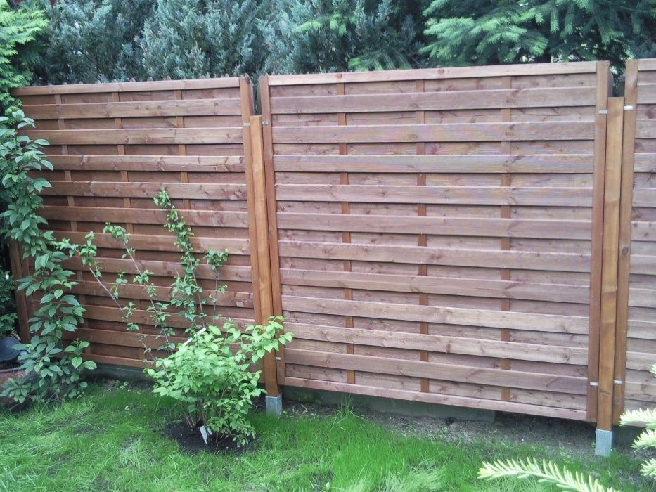 Solidny płot lamelowy, panel, pergola 180x180