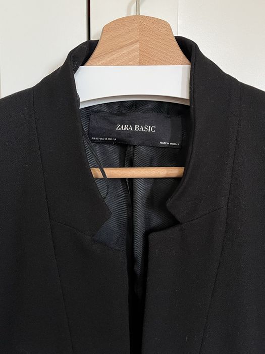 Zara czarny plaszcz dyplomatka XS