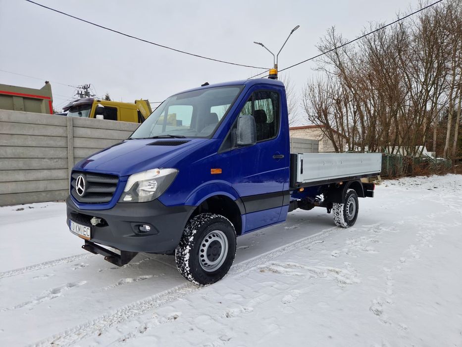 Mercedes-Benz Sprinter 316 CDI 2.2 4X4 Czołownica pod Pług do śniegu Z Niemiec Skrzynia Paka Platforma  ( Kamper Wywrotka Piaskarka )
