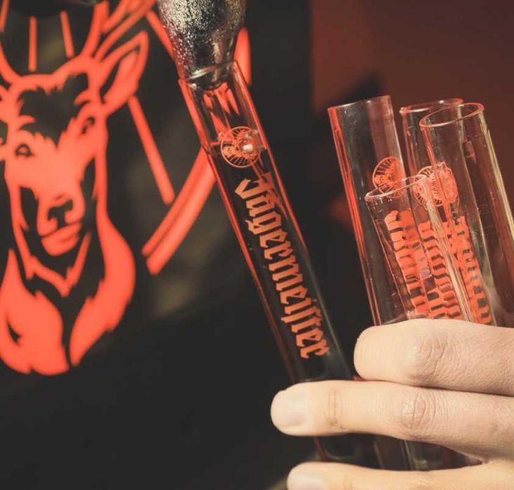 Jagermeister Kieliszki Fiolki Próbówki + Nalewak