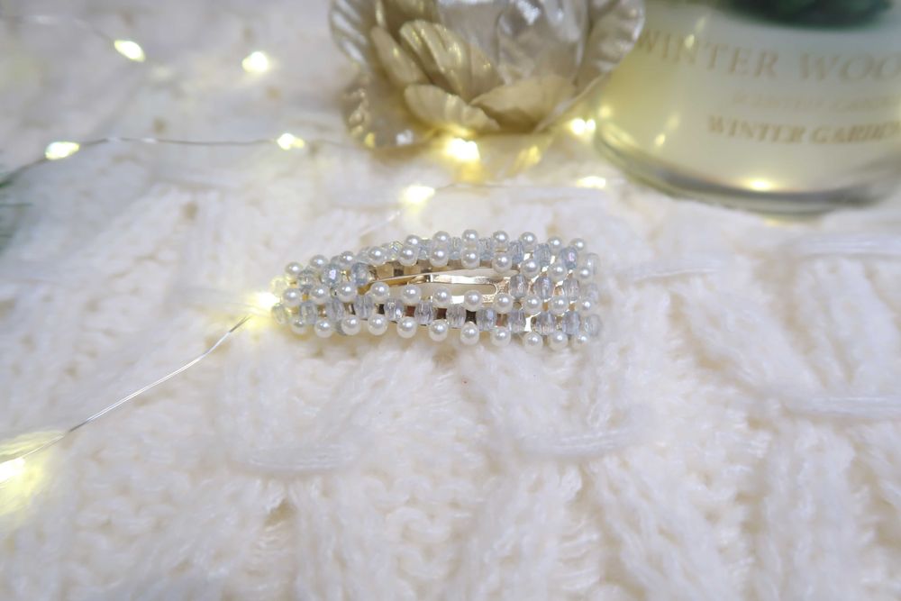Spinka do włosów koraliki korale perełki elegancka modna szykowna