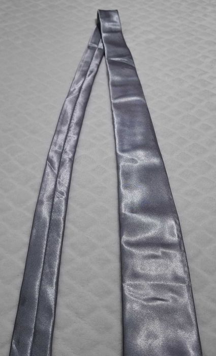 Krawat srebrny Alberto, Powermed, 7,3cm, 150cm (Odzież)