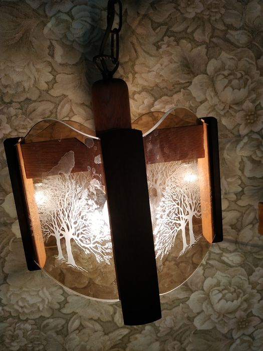 Вінтажна підвісна лампа 70-х років.