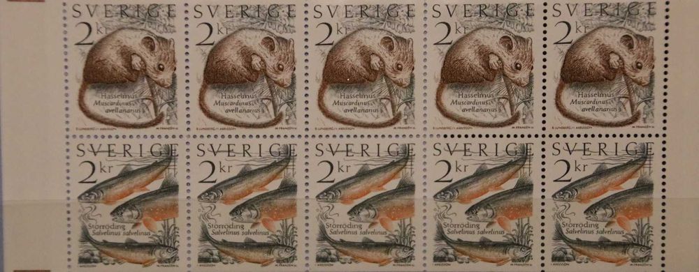 Szwecja 1985 zeszycik cena 7,90 zł kat.5€ - fauna