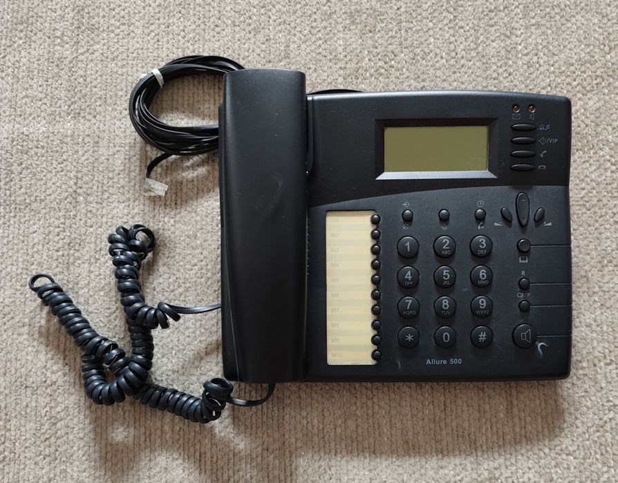 Telefone com auscultador e fios
