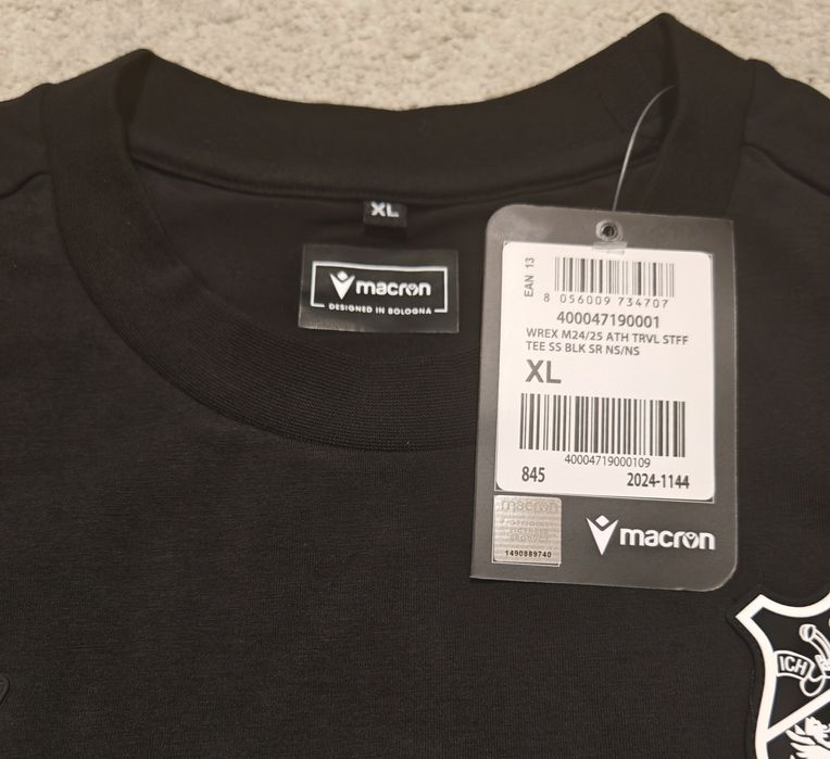 T-shirt Wrexham FC Preta tam. L / XL