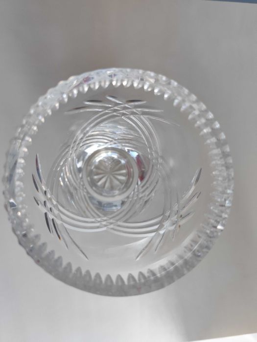 Kryształowy wazon vintage PRL 17 cm