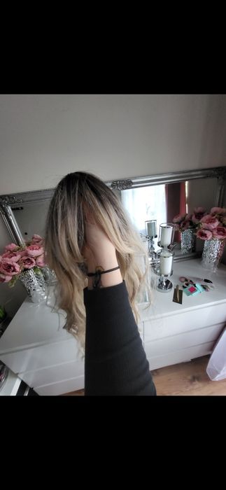 Peruka blond z grzywką