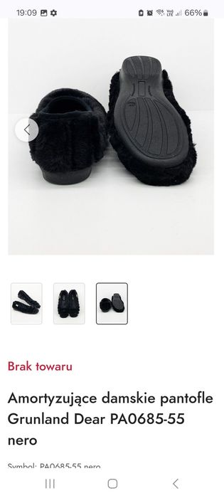 Nowe baleriny kapcie zdrowotne Grunland 37