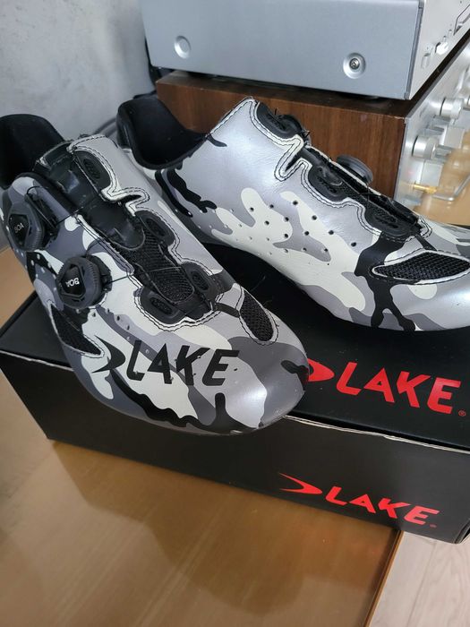 buty rowerowe szosowe LAKE CX237 45 realnie 43,5 283mm skóra karbon