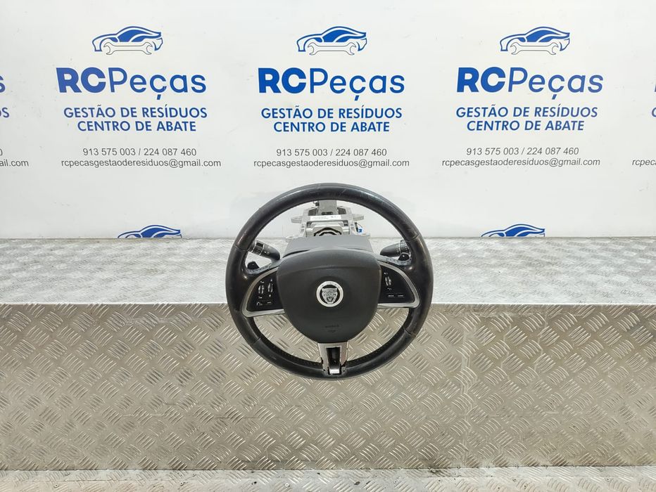 Volante Completo Pele Multifunções Patilhas De Velocidades Jaguar XF
